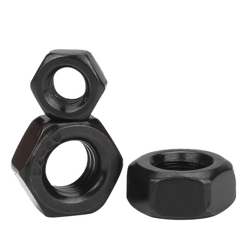 M2M2.5M3M4M5M6M8M10M12MM黑色304不锈钢螺母六角锁紧螺帽螺丝帽