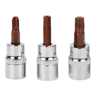 3/8中飞旋具套筒内六角内六花压批套筒十字一字米子批头T20T25T30