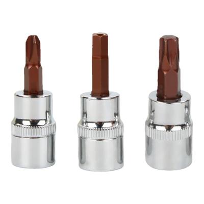 3/8中飞旋具套筒内六角内六花压批套筒十字一字米子批头T20T25T30