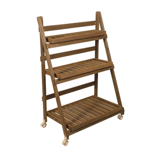 阶梯阳台花架置物架客厅靠墙落地式折叠多肉架带轮可移动花盆架子