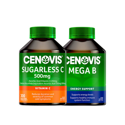 【自营】Cenovis萃益维VC300粒VB族200粒咀嚼片复合维生素c正品