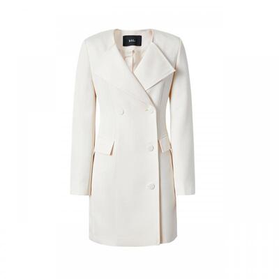 imm尹默收腰西装连衣裙