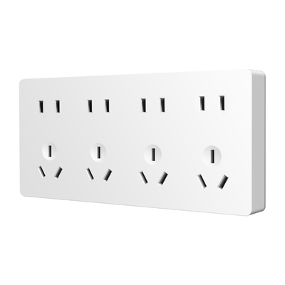 国际电工明装插座开关墙壁明线超薄一开五孔二十五孔面板多孔家用