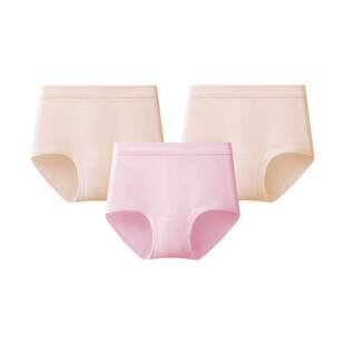 [3条]三枪内裤女纯棉高腰大码全棉三角裤透气中老年无感标送妈妈