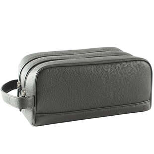 LEATHEROLOGY真皮洗漱包男商务手提大容量双拉链旅行收纳包出差包