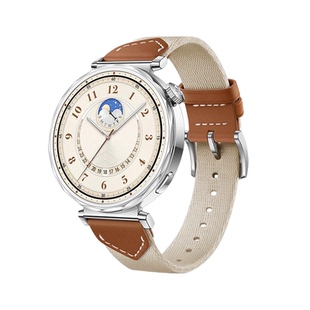 xit适用于华为手表watchgt5表带gt4新款pro秋冬女款运动牛皮watchgt5智能女士gt3皮质拼色简约高级方圆荣耀