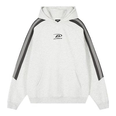 美式拼接小logo印花插肩袖卫衣