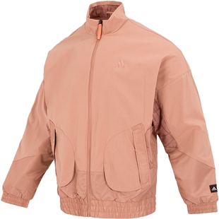 阿迪达斯新年款加绒男士外套2026春季新款运动保暖立领夹克HZ3038