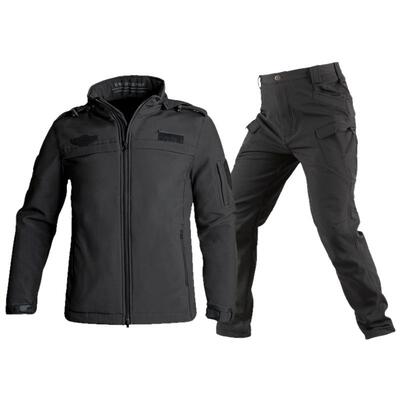 冬季加绒作训服套装保安工作服男