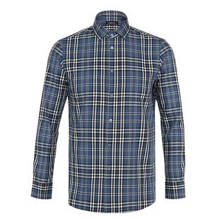 【竹纤维】callisto卡利斯特春夏男士长袖衬衫男款衬衣蓝格易打理