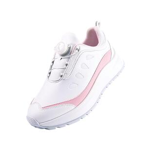 高尔夫球鞋女士防水防滑老爹鞋增高鞋底白粉蓝色旋转鞋带运动鞋子