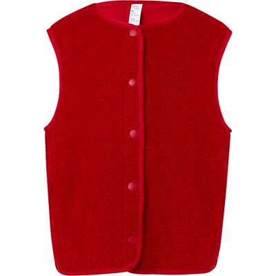 本来BENLAI男女童仿羊羔绒新年红色马甲外套2026春新款BTT160002