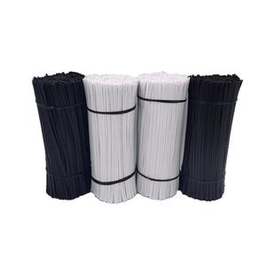 电镀铁丝包塑扁形扎线 0.45MM铁芯包胶扎丝玩具固定数据线材扎线