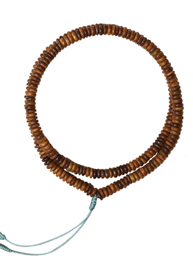 禅意简约天然阿根廷绿檀手链檀香木多圈手串三圈女手编古风片珠