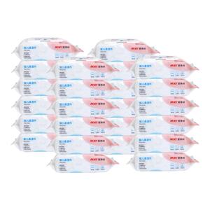 爱得利湿巾婴儿带盖柔湿巾新生儿湿纸巾无香型幼儿用80抽24包整箱