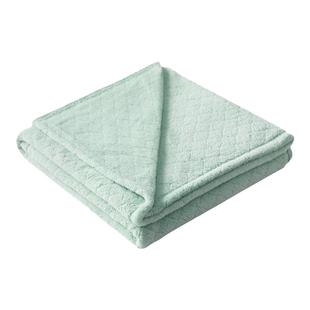 嫚熙珊瑚绒儿童浴巾新生婴儿浴袍宝宝超软吸水带帽包被斗篷裹巾