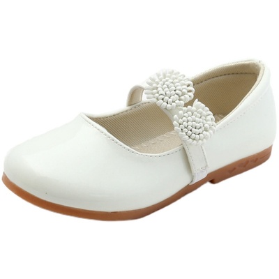 春秋新款白色软底韩版女童皮鞋