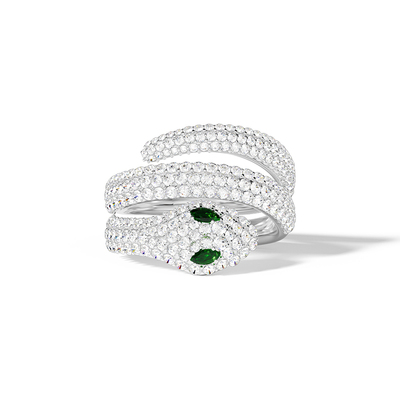 APM银白色密镶Kaa戒指高级感