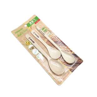 依蔓特可咖成人麦香勺子长短柄学生儿童饭勺子三件套可爱汤勺2544