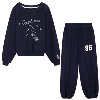 落落狷介运动卫衣套装女两件套