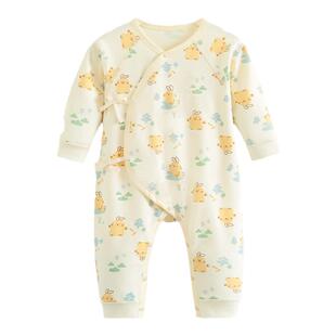 哥比兔新生儿衣服婴儿连体衣春秋纯棉护肚衣服宝宝和尚服月子服