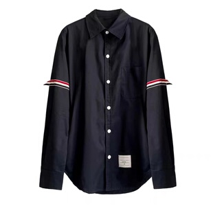 TUMA TB外套衬衣慵懒宽松大版型高品质卡其色长袖显瘦衬衫风衣潮