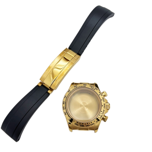 39mm蓝宝石迪通拿陶瓷圈表壳拉牙扣表带适用于VK63 VK64 OS20机芯