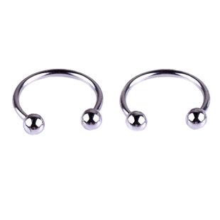 女生穿刺耳环医用钢防过敏潮男士U型环耳骨环乳环鼻环马蹄环唇钉