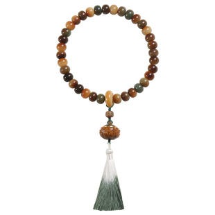 敦煌问天白玉菩提根手持手串女款文玩手链盘玩菩提子佛珠念珠男款