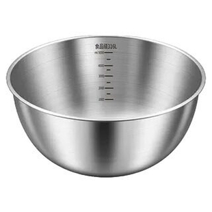 316食品级不锈钢沙拉盆洗菜和面打蛋厨房家用凉拌沙拉料理直边盆
