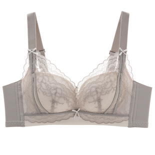依曼丽内衣小胸聚蕾丝舒服无钢圈上托侧收副乳调整型文胸罩