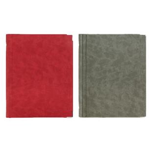 加厚空白120克纸旅游手账绘图盖章本金属夹软皮活页^2道林笔记本