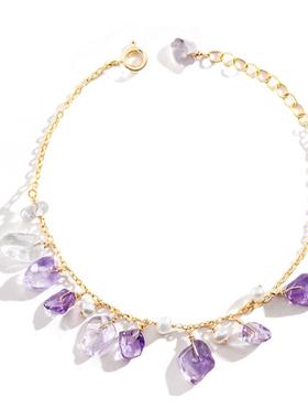 terra金鱼草天然宝石珍珠手链