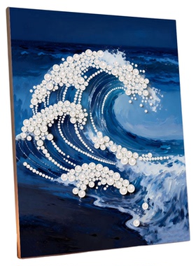 海浪DIY珍珠画手工礼物装饰挂画