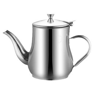 不锈钢小油壶装炒菜油瓶不挂油厨房家用带滤网储油罐长嘴沥油防漏