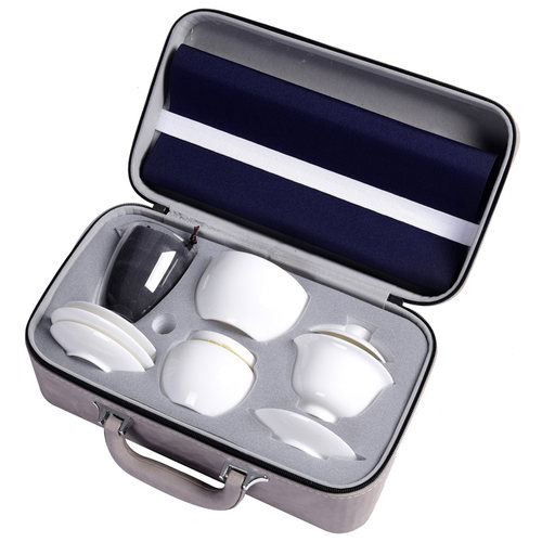 青瓷茶艺教学茶具套组红茶功夫盖碗套装茶艺师考试培训陶瓷便携包