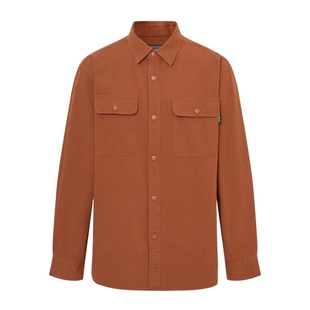 POLOWALK男装长袖衬衫2025秋季新品翻领复古工装风通勤衬衣男式