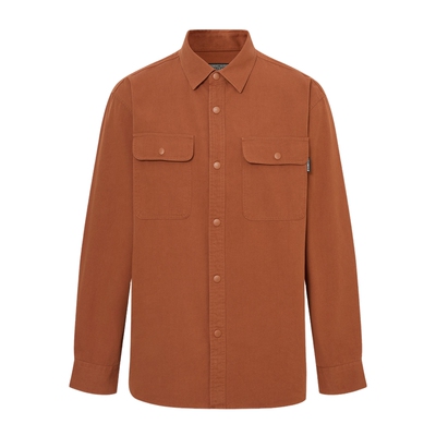 POLOWALK男装长袖衬衫2025秋季新品翻领复古工装风通勤衬衣男式