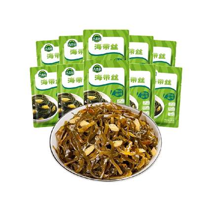吉香居腌菜泡菜榨菜海带丝野山椒味48g*10袋凉拌海味即食下饭菜