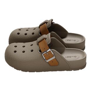 洞洞鞋男款夏季2025新款情侣厚底包头海边沙滩外穿博肯洞洞拖鞋女