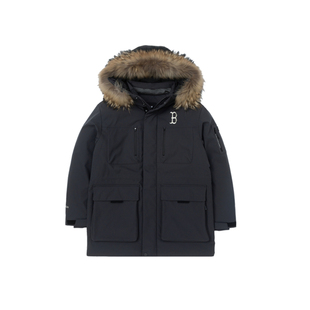 MLB25年冬男女时尚保暖防风防水鹅绒毛领工装派克羽绒服3ADJB0656