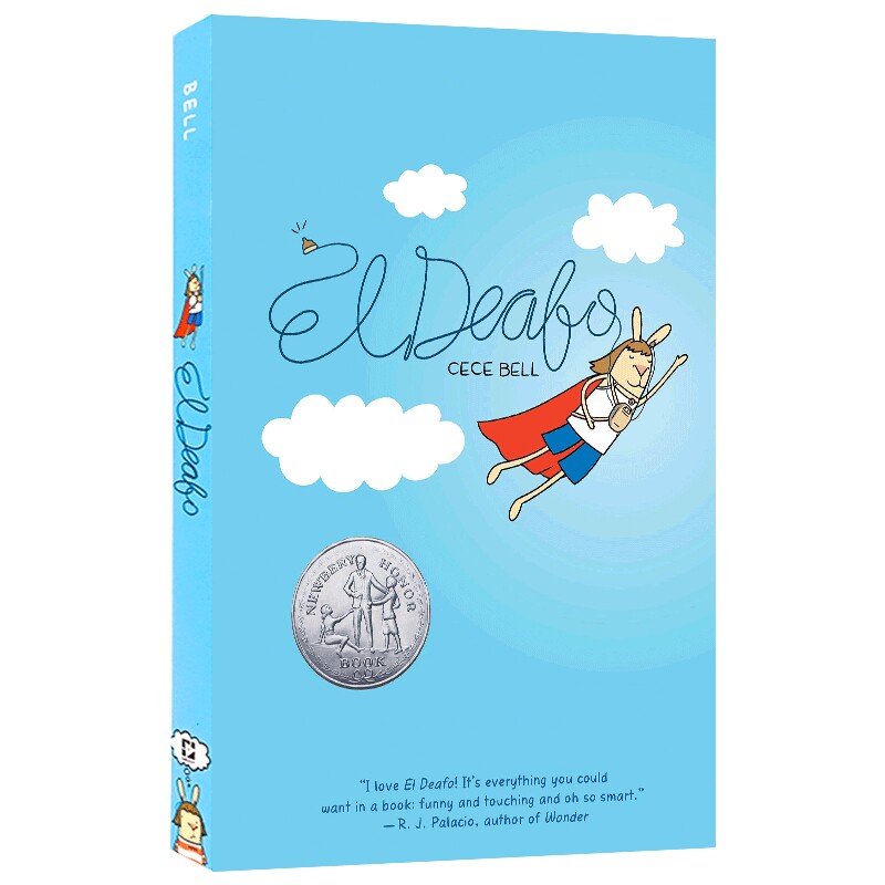 英文原版 El Deafo 爱尔迪 2015年纽伯瑞银奖小说 成长烦恼故事 漫画自传小说 超听侠 英文版