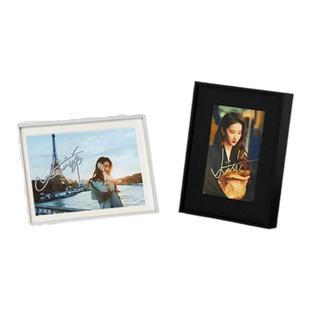 明星签名照无酸卡纸玻璃装裱保护相框定制防紫外线摆台极简铝合金