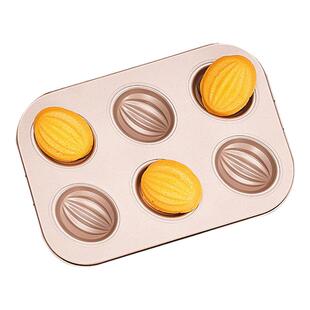 新品12连橄榄型烤盘不粘黄油年糕玛德琳海绵蛋糕DIY辅食模具家用