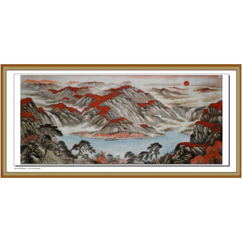 一枫斋国画横幅风水画聚宝盆热卖鸿运当头好评惊爆人气风景新古典