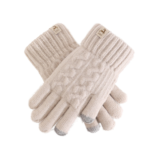 手套女冬季加绒加厚棉保暖毛线秋冬骑车骑行男东北冬天防寒可触屏