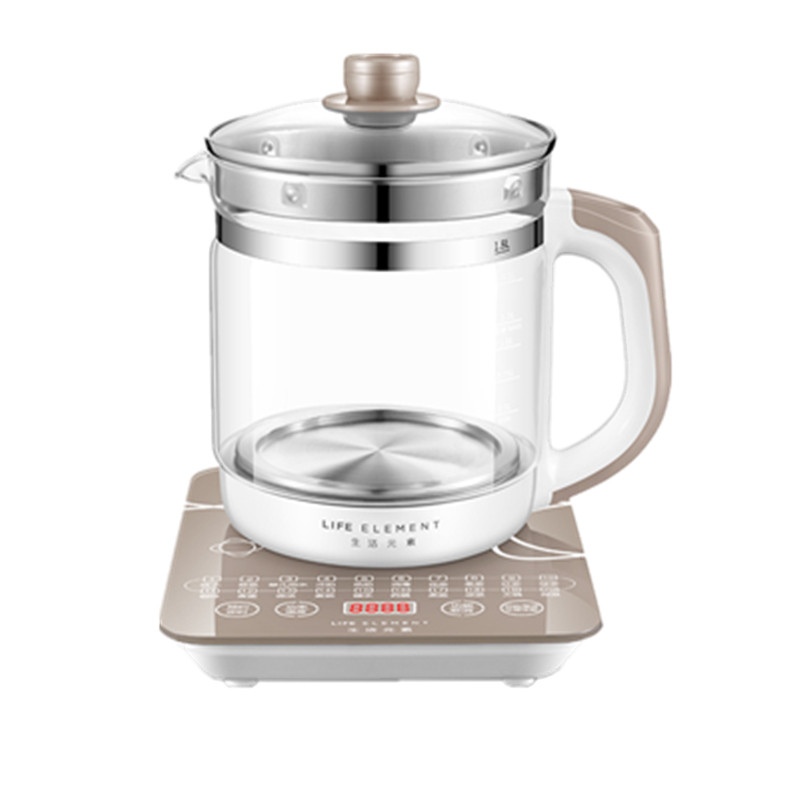 生活元素养生壶全自动加厚玻璃多功能煮茶器1.8升烧水壶花茶壶D23