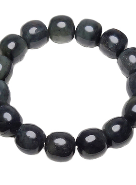 天然新疆和田玉青花油润手串