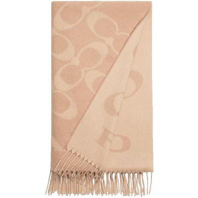 蔻驰秋冬印花围巾男女披肩