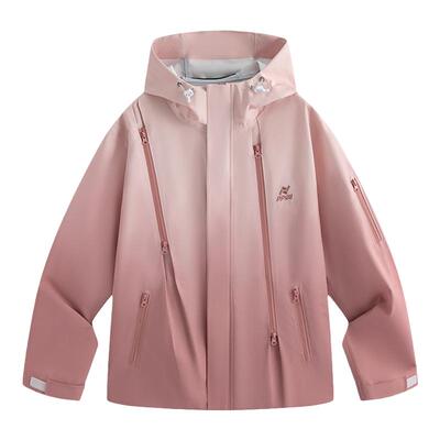 ppge硬壳渐变色冲锋衣2025年春季新款防水防风时尚情侣款登山服女